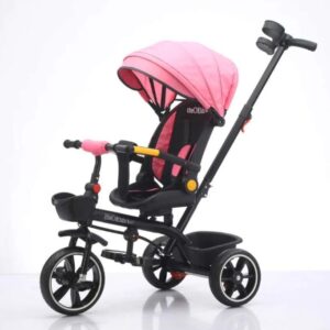 Triciclo Con Capota reclinable Y Manija Direccionable asiento Giratorio 360